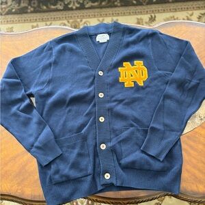 Unisex Uscape Apparel Navy Notre Dam
Fighting Irish Chenille Patch Cardigan